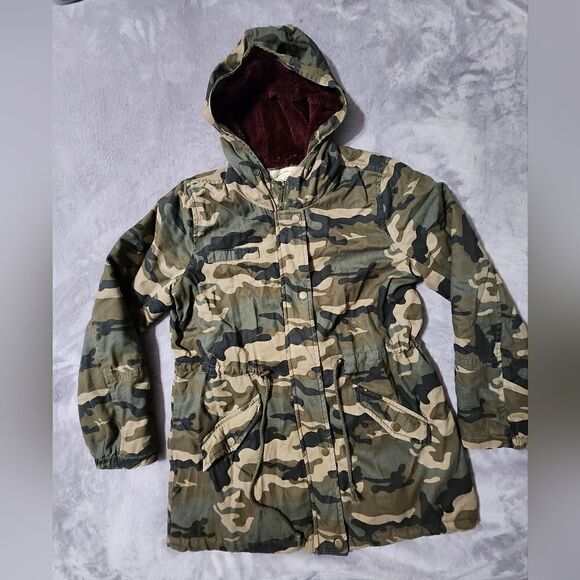 CI SONO Camouflage Jacket sherpa parka size M - Picture 1 of 7